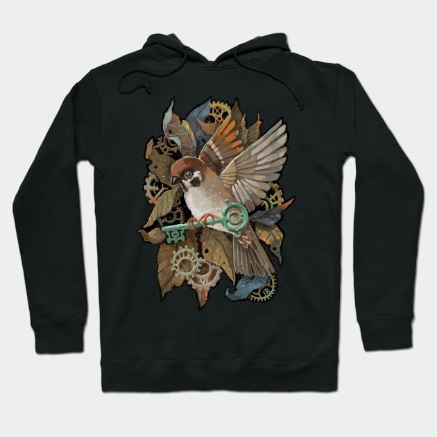 Clockwork Sparrow Hoodie by Freeminds